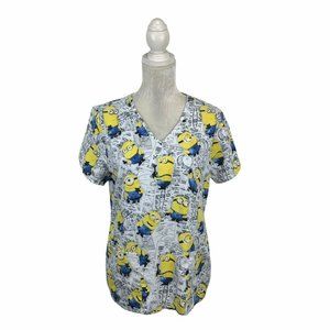 Despicable Me Minions Scrub Top Nurse Healthcare S
